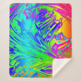 Abstracte Splashing regenboogvloeistof Sherpa Deken