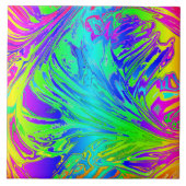 Abstracte Splashing regenboogvloeistof Tegeltje (Voorkant)
