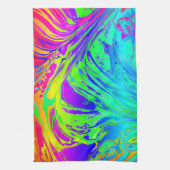 Abstracte Splashing regenboogvloeistof Theedoek (Verticaal)