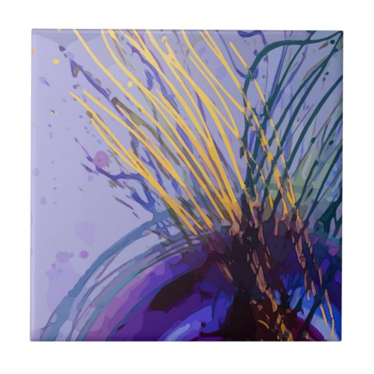 Abstracte Splatter Keramische Tegel Tegeltje (Voorkant)