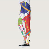 Abstracte Splatter Paint Vector Digital Art Cool Leggings (Links)