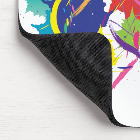 Abstracte Splatter Paint Vector Digital Art Cool Muismat (Hoek)