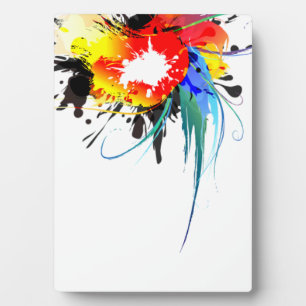 Abstracte Spletters van Wilde Parrot Paint Fotoplaat