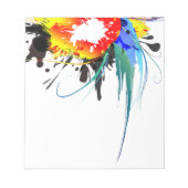 Abstracte Spletters van Wilde Parrot Paint Notitieblok (Voorkant)