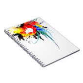 Abstracte Spletters van Wilde Parrot Paint Notitieboek (Rechterzijde)