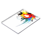 Abstracte Spletters van Wilde Parrot Paint Notitieboek (Linkerzijde)