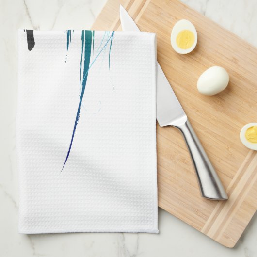 Abstracte Spletters van Wilde Parrot Paint Theedoek (Quarter Fold)