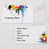 Abstracte Spletters van Wilde Parrot Paint Visitekaartje (Voorkant / Achterkant)