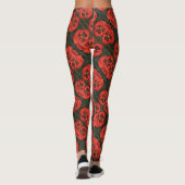 Abstracte spoelbloem met zijdebasis en rode roodro leggings (Achterkant)