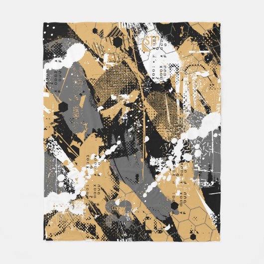 Abstracte sport, graffiti stijl fleece deken (Voorkant)