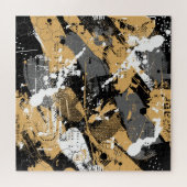 Abstracte sport, graffiti stijl legpuzzel (Horizontaal)
