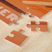 Abstracte sportjongen runner. Moderne uitvoering Legpuzzel (Zijkant)