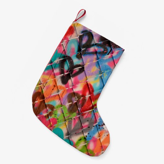 Abstracte Spray Paint Texture Background, street, Kleine Kerstsok (Voorkant (Hangend))