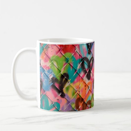 Abstracte Spray Paint Texture Background, street, Koffiemok (Links)