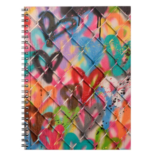Abstracte Spray Paint Texture Background, street, Notitieboek (Voorkant)