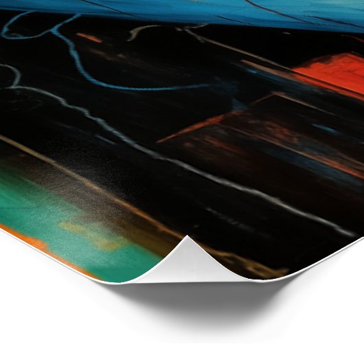 Abstracte Spray schilderij kunst Perfect Poster (Hoek)