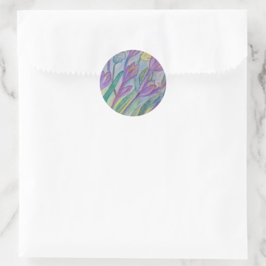 Abstracte Spring Crocus Sticker (Tas)