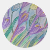 Abstracte Spring Crocus Sticker (Voorkant)