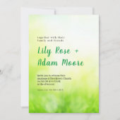 Abstracte Spring Green Meadow Wedding Invitation Kaart (Voorkant)
