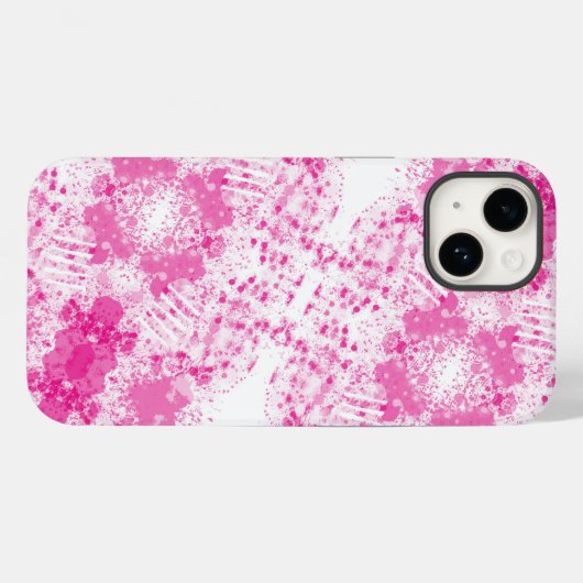 Abstracte spuit van roze verf Case-Mate iPhone case (Achterkant (horizontaal))