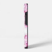Abstracte spuit van roze verf iPhone hoesje (Linkerkant)