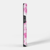 Abstracte spuit van roze verf iPhone hoesje (Rechterkant)