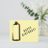 Abstracte spuitbus verf Happy Birthday Briefkaart (Staand voorkant)
