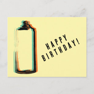 Abstracte Spuitbus Verfblikken Gefeliciteerd Verja Briefkaart