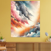 Abstracte spuitverf canvas afdruk (Insitu (Woonkamer))