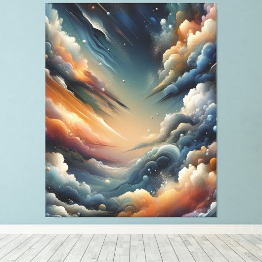 Abstracte spuitverf canvas afdruk (Insitu (Houten vloer))