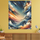 Abstracte spuitverf canvas afdruk (Insitu (Woonkamer))