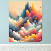 Abstracte spuitverf canvas afdruk (Insitu (Houten vloer))