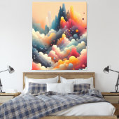 Abstracte spuitverf canvas afdruk (Insitu (Slaapkamer))