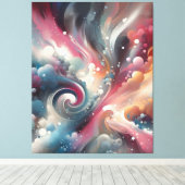 Abstracte spuitverf canvas afdruk (Insitu (Houten vloer))