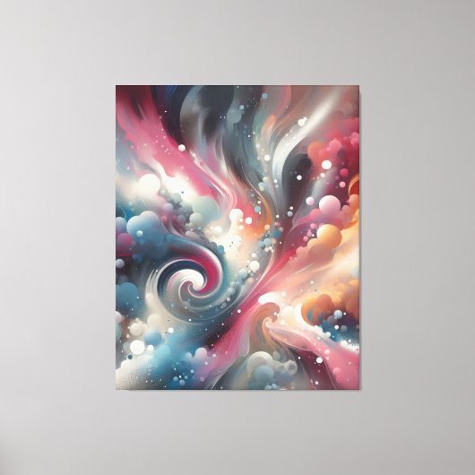 Abstracte spuitverf canvas afdruk (Voorkant)