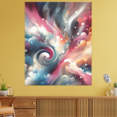 Abstracte spuitverf canvas afdruk (Insitu (Woonkamer))