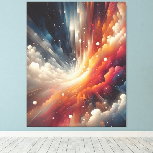 Abstracte spuitverf canvas afdruk (Insitu (Houten vloer))