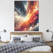 Abstracte spuitverf canvas afdruk (Insitu (Slaapkamer))