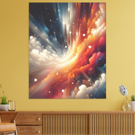 Abstracte spuitverf canvas afdruk