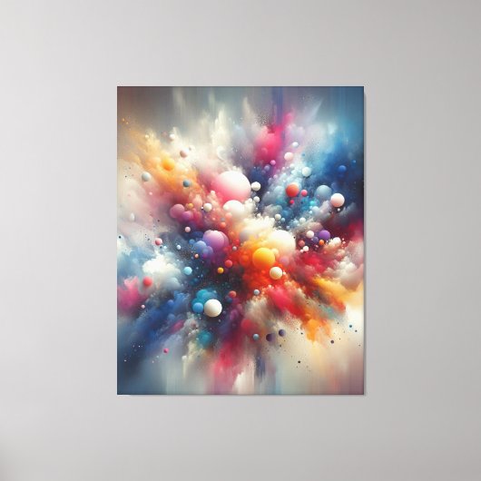 Abstracte spuitverf canvas afdruk (Voorkant)