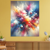 Abstracte spuitverf canvas afdruk (Insitu (Woonkamer))