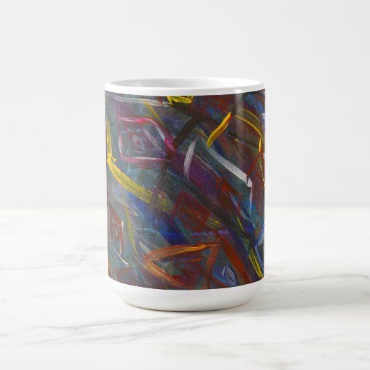 Abstracte Squares Koffie Mok (Center)