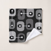 Abstracte Squishy Cubes Black Silver Bad Handdoek (Wasdoekje)