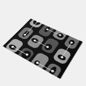 Abstracte Squishy Cubes Black Silver Deurmat (Schuin)