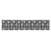 Abstracte Squishy Cubes Black Silver Korte Tafelloper (Horizontaal)
