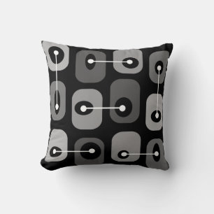 Abstracte Squishy Cubes Black Silver Kussen