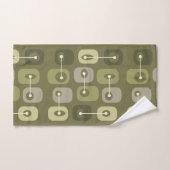 Abstracte Squishy Cubes Olive Green Bad Handdoek (Handdoek)
