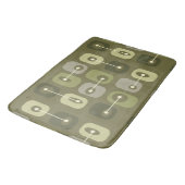 Abstracte Squishy Cubes Olive Green Badmat (Gekanteld)