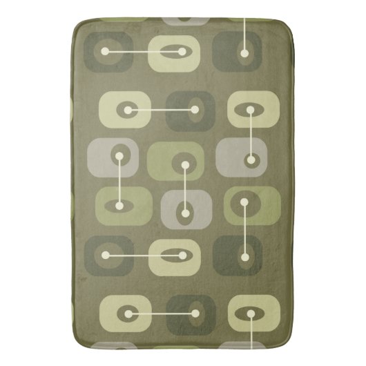 Abstracte Squishy Cubes Olive Green Badmat (Voorkant Verticaal)