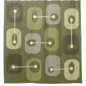 Abstracte Squishy Cubes Olive Green Douchegordijn (Voorkant)